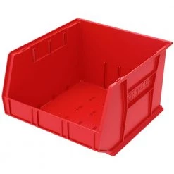 AkroBin 16.5 in. 75 lbs. Storage Tote Bin in Red with 11 Gal. Storage Capacity by Akro-Mils