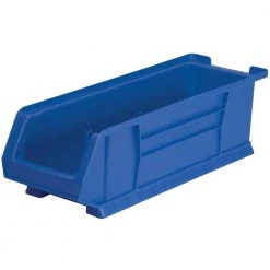 Super-Size AkroBin 8.2 in. 200 lbs. Storage Tote Bin in Blue with 3.5 Gal. Storage Capacity by Akro-Mils