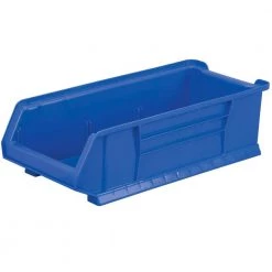 Super-Size AkroBin 11 in. 200 lbs. Storage Tote Bin in Blue with 5.0 Gal. Storage Capacity by Akro-Mils