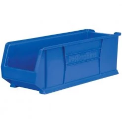 Super-Size AkroBin 11 in. 300 lbs. Storage Tote Bin in Blue with 9.5 Gal. Storage Capacity by Akro-Mils