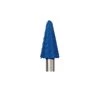 9/16 in. x1 in. Taper Shape Blue fine grit Tungsten Carbide Wood Carving bur with 1/4 in. Dia Shank by Foredom