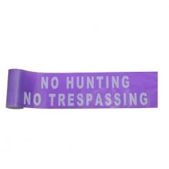 6 in. x 100 ft. No Hunting No Trespassing Purple Barricade Tape (12-pack) by C.H. Hanson