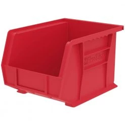 AkroBin 8.1 in. 50 lbs. Storage Tote Bin in Red with 1.8 Gal. Storage Capacity by Akro-Mils