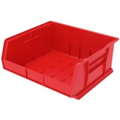 AkroBin 16.5 in. 75 lbs. Storage Tote Bin in Red with 5.5 Gal. Storage Capacity by Akro-Mils