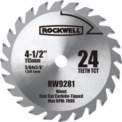 4-1/2 in. TCT Carbide Compact Circular Saw Blade by Rockwell