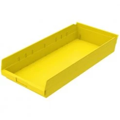 Shelf Bin 20 lbs. 23-5/8 in. x 11-1/8 in. x 4 in. Storage Tote in Yellow with 2.5 Gal. Storage Capacity by Akro-Mils