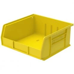 AkroBin 11 in. 50 lbs. Storage Tote Bin in Yellow with 2.0 Gal. Storage Capacity by Akro-Mils