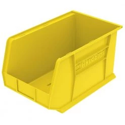 AkroBin 11 in. 60 lbs. Storage Tote Bin in Yellow with 5.5 Gal. Storage Capacity by Akro-Mils