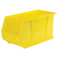 AkroBin 8.1 in. 60 lbs. Storage Tote Bin in Yellow with 3.9 Gal. Storage Capacity by Akro-Mils